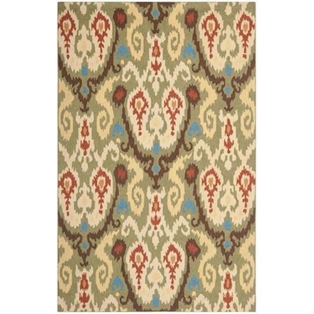 Safavieh 2 ft. 6 in. x 8 ft. Runner Country and Floral Chelsea Teal and Green Hand Hooked Rug HK378A-28